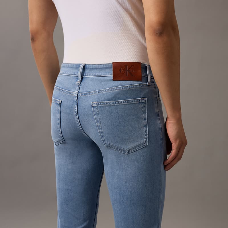 Штаны Calvin Klein Джинсы Мужские Джинсовые Светло-Синие - изображение 6