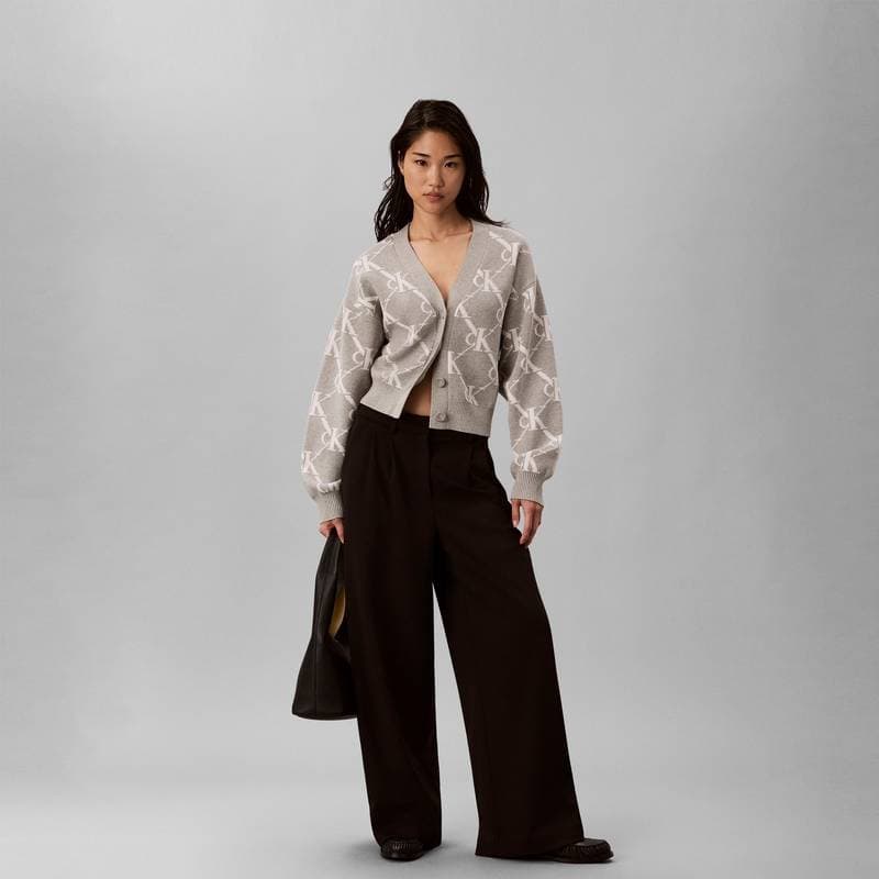 Кофта Calvin Klein P7A Кокос Серый Женский Трикотаж - изображение 4