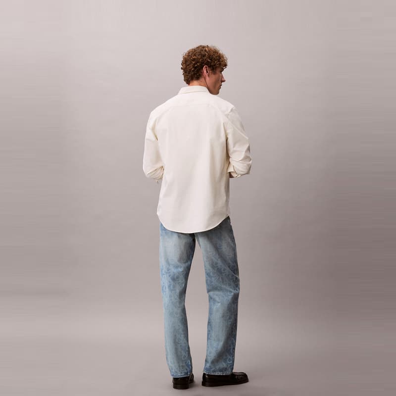 Штаны Calvin Klein Straight Fit 1WX Джинсовый Светло-Синий Мужские Джинсы - изображение 5