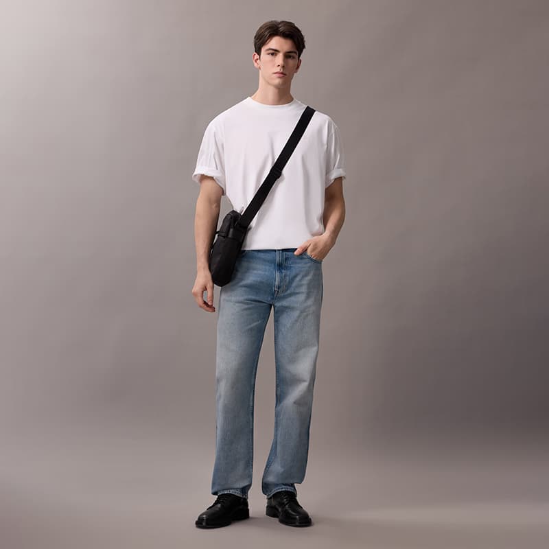 Сумка через плечо Calvin Klein SS25 Ткань Сумка через плечо Мужская Космический Черный - изображение 4