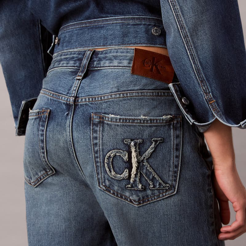 Джинсы Calvin Klein Прямой крой 3NL Джинсовый синий Женские Джинсы - изображение 7