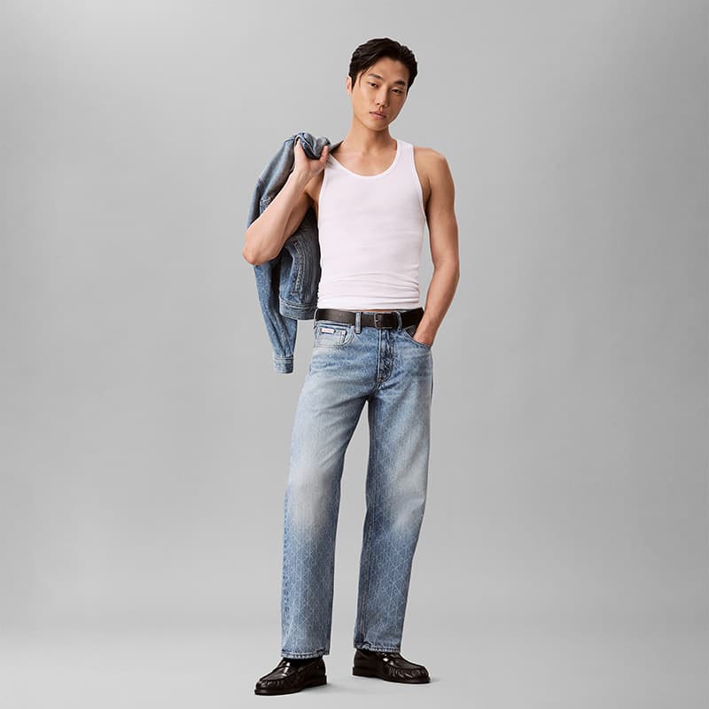 Штаны Calvin Klein 7J4 Джинсовый Синий Мужские Джинсы - изображение 4