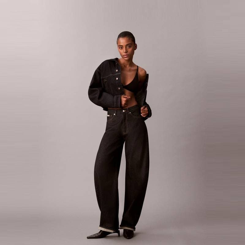 Джинсы Calvin Klein Cocoon Silhouette Edition YXW Темно-синий деним Женские Джинсы - изображение 8