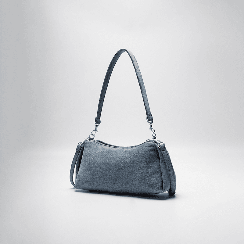 Мини-сумка Calvin Klein Ткань Сумка через плечо Средняя Женская Джинсовая Светло-Синяя - изображение 4