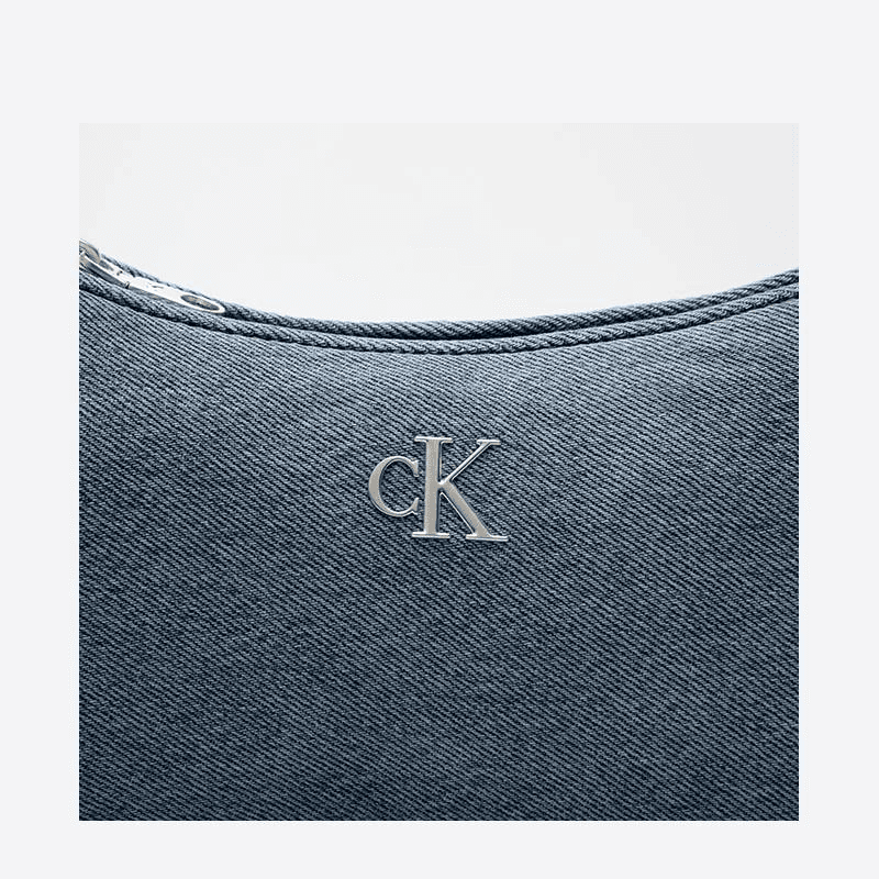 Мини-сумка Calvin Klein Ткань Сумка через плечо Средняя Женская Джинсовая Светло-Синяя - изображение 5