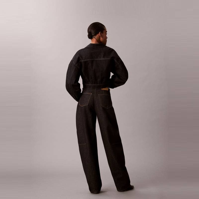 Джинсы Calvin Klein Cocoon Silhouette Edition YXW Темно-синий деним Женские Джинсы - изображение 7