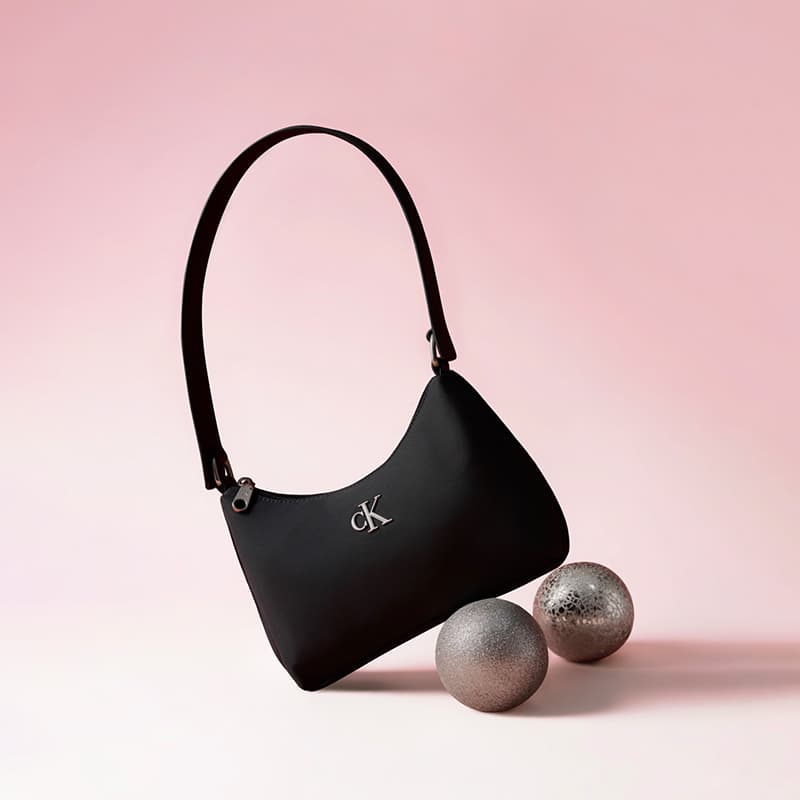Мини-сумка calvin klein Ткань Сумки через плечо Средний Женские Космический черный - изображение 6