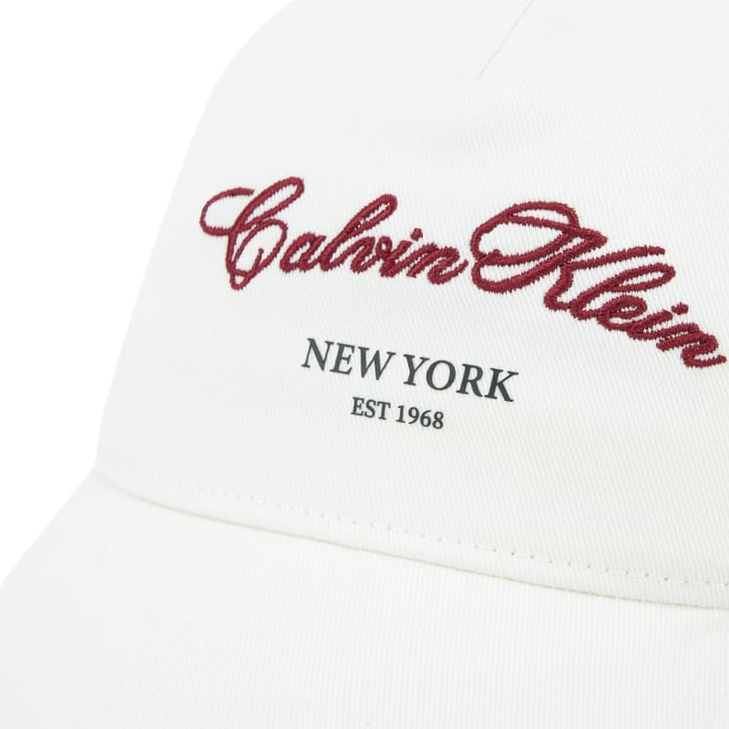 Кепка Calvin Klein Хлопковый Волокно Кепки Унисекс Лунный Белый - изображение 3