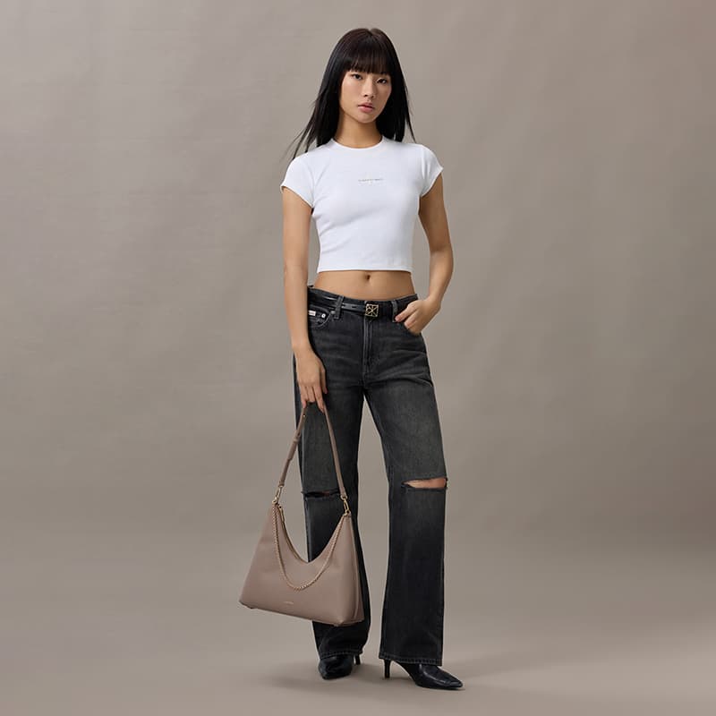 Мини-сумка CALVIN KLEIN Сумка через плечо из синтетического материала женский песочно-коричневый - изображение 9