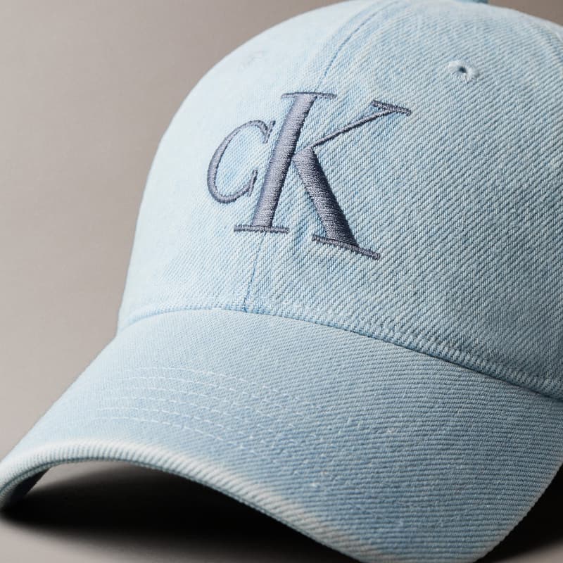 Кепка Calvin Klein Хлопковый Волокно Кепки Унисекс Джинсовый Светло-Синий - изображение 7