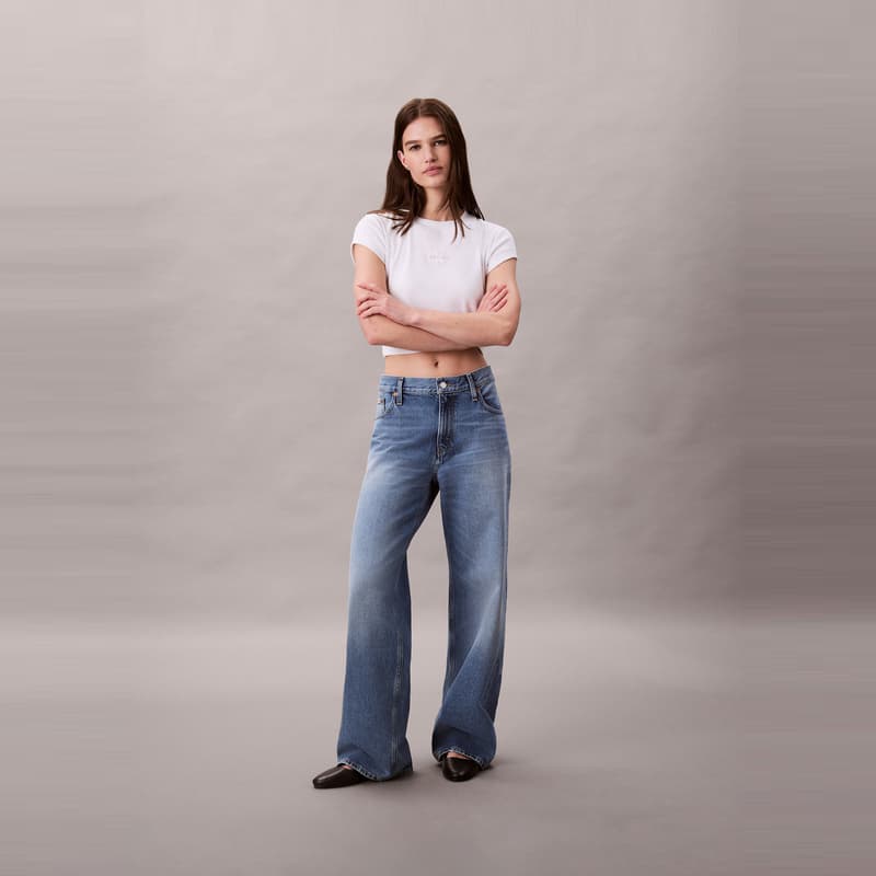 Джинсы Calvin Klein YY5 Джинсовый Светло-Синий Женские Джинсы - изображение 6