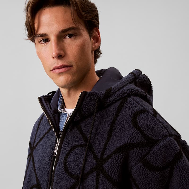 Куртка Calvin Klein CCI Ink Синий Мужской Флисовый Пиджак - изображение 6
