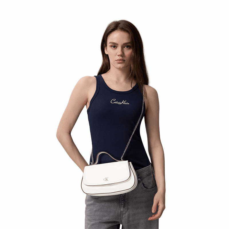 Сумка CALVIN KLEIN Сумка из смешанного материала Маленькая Женская Лилия Белая - изображение 10