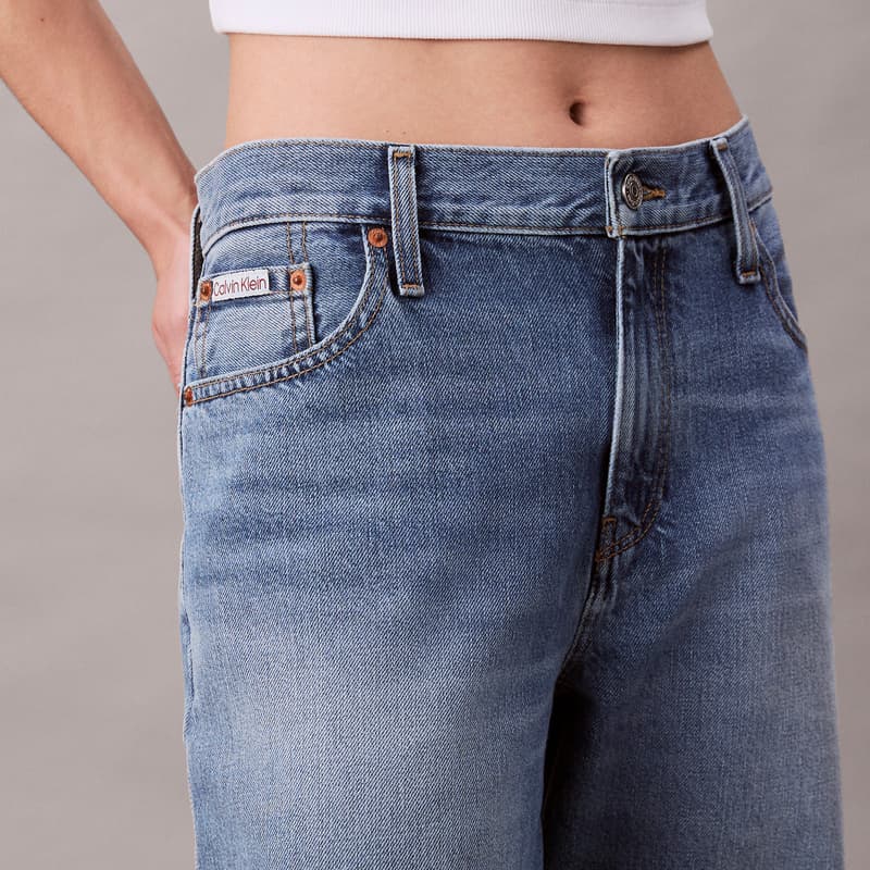 Джинсы Calvin Klein YY5 Джинсовый Светло-Синий Женские Джинсы - изображение 9
