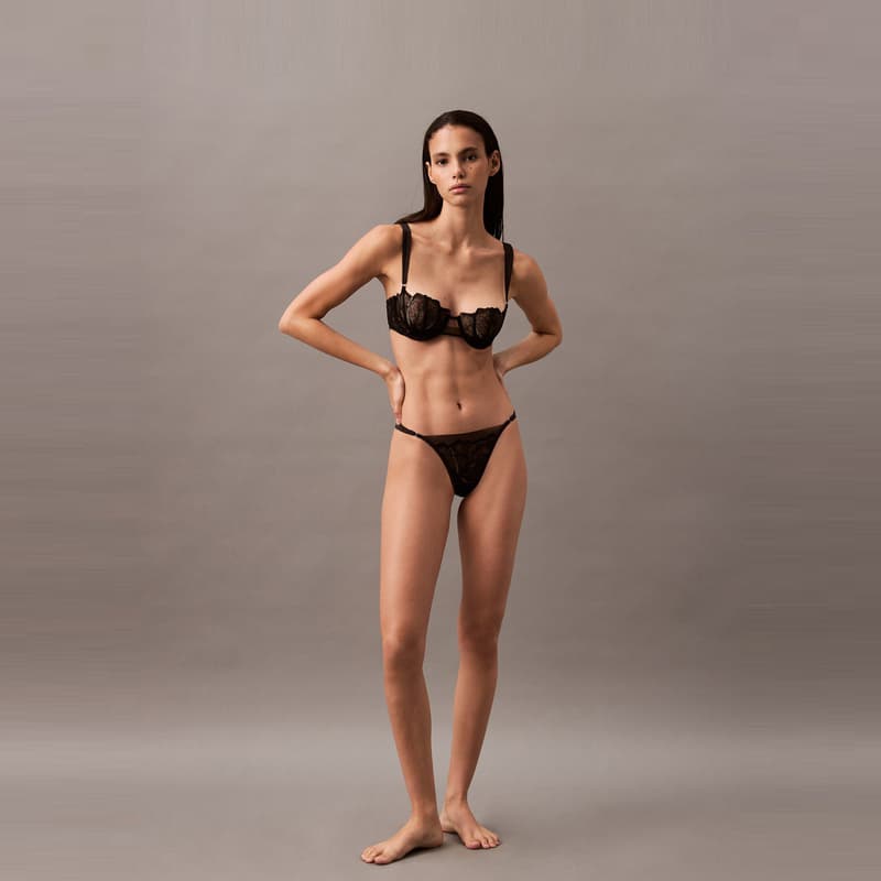 Бюстгальтер calvin klein Черный логотип Бюстгальтер Женские Космический черный - изображение 4