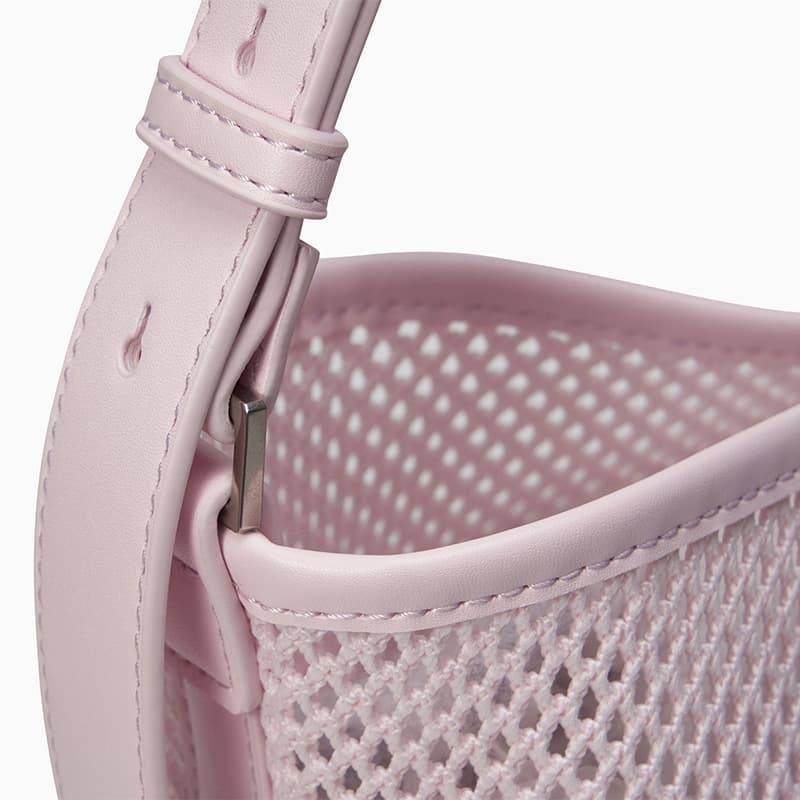 Мини-сумка Calvin Klein Ткань Сумка Сумка через плечо Средняя Женская Светлая Вишневый цветок Розовый - изображение 5