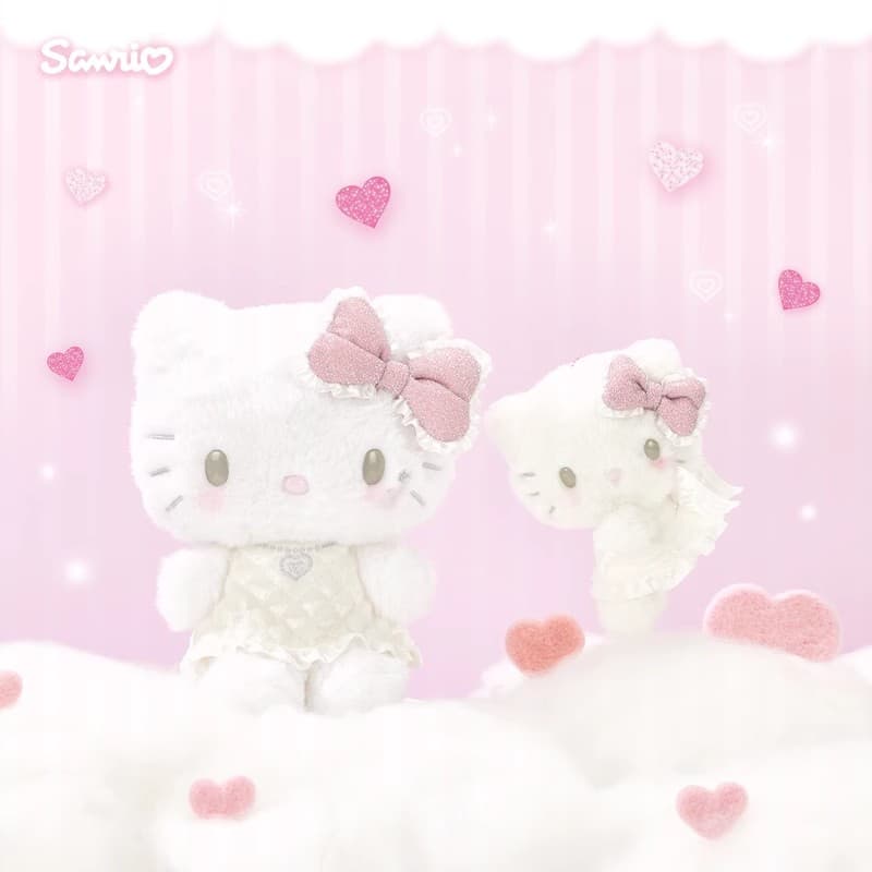 SANRIO GIFT GATE Ангел And Маленький дьявол Хелло Китти Куклы Плюшевый Украшение 8 см - изображение 3