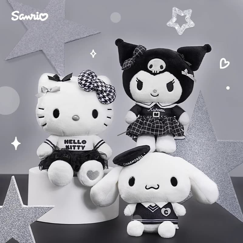 Sanrio Куроми Черно-белый Плюшевый Брелок 17 См - изображение 2