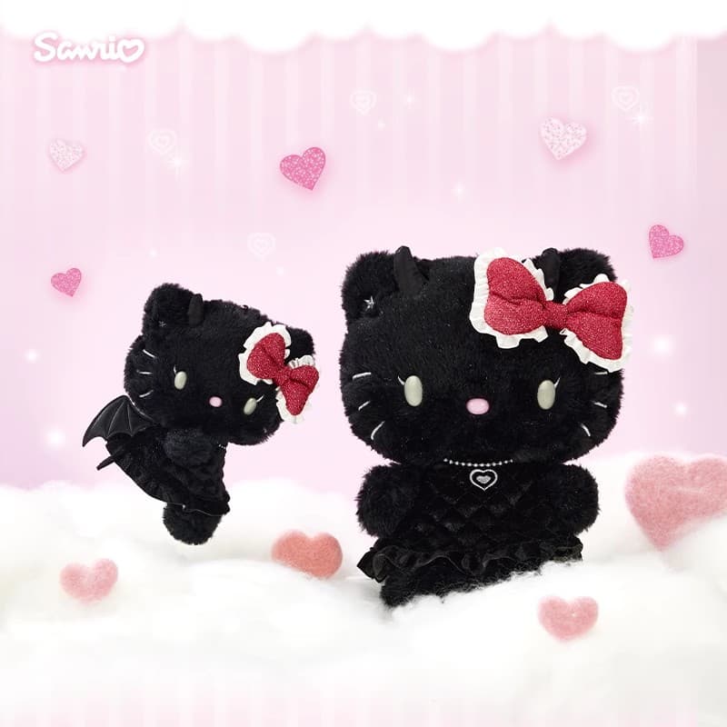 SANRIO GIFT GATE Ангел And Маленький дьявол Хелло Китти Куклы Плюшевый Украшение 8 см - изображение 4