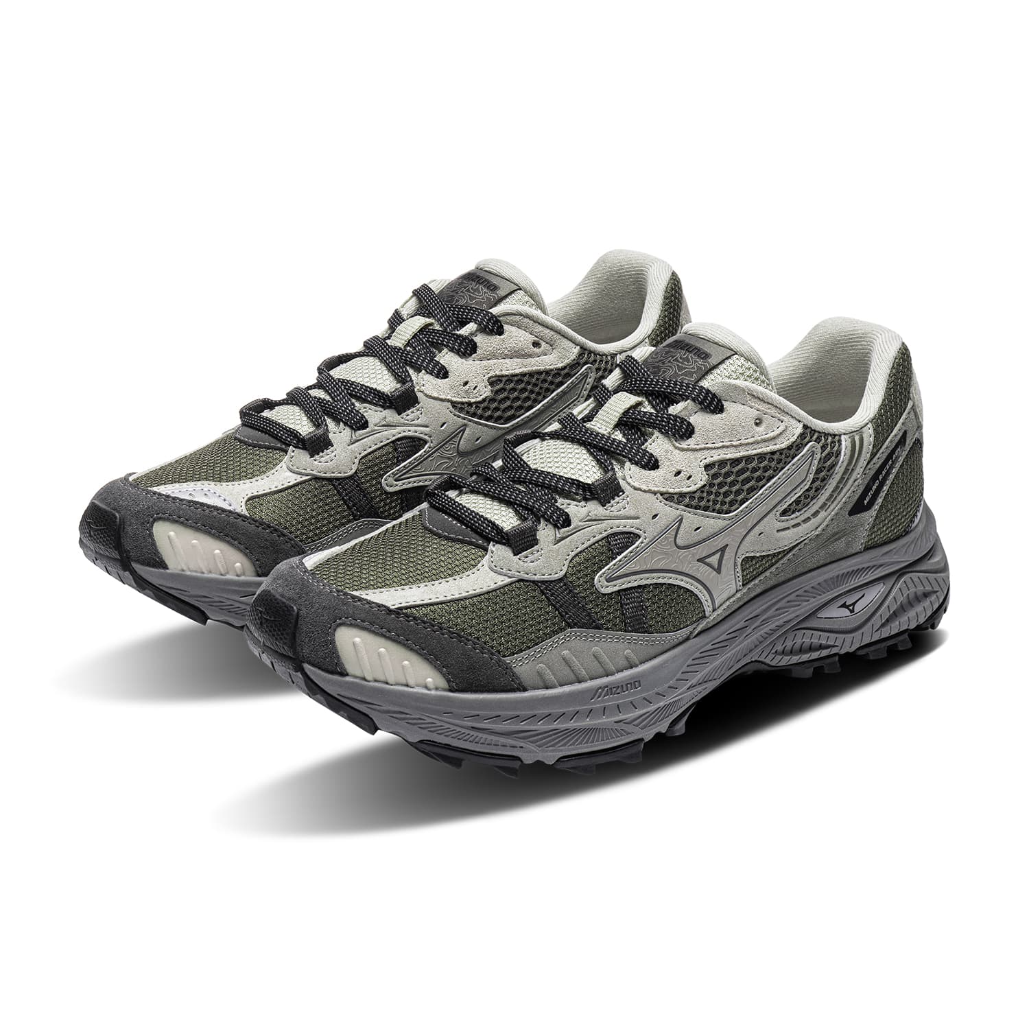 Кроссовки для бега Mizuno Racer ADV Беговые кроссовки Низкий Топ Попугай Зеленый Пальма Зеленый Туман Черный Унисекс - изображение 6
