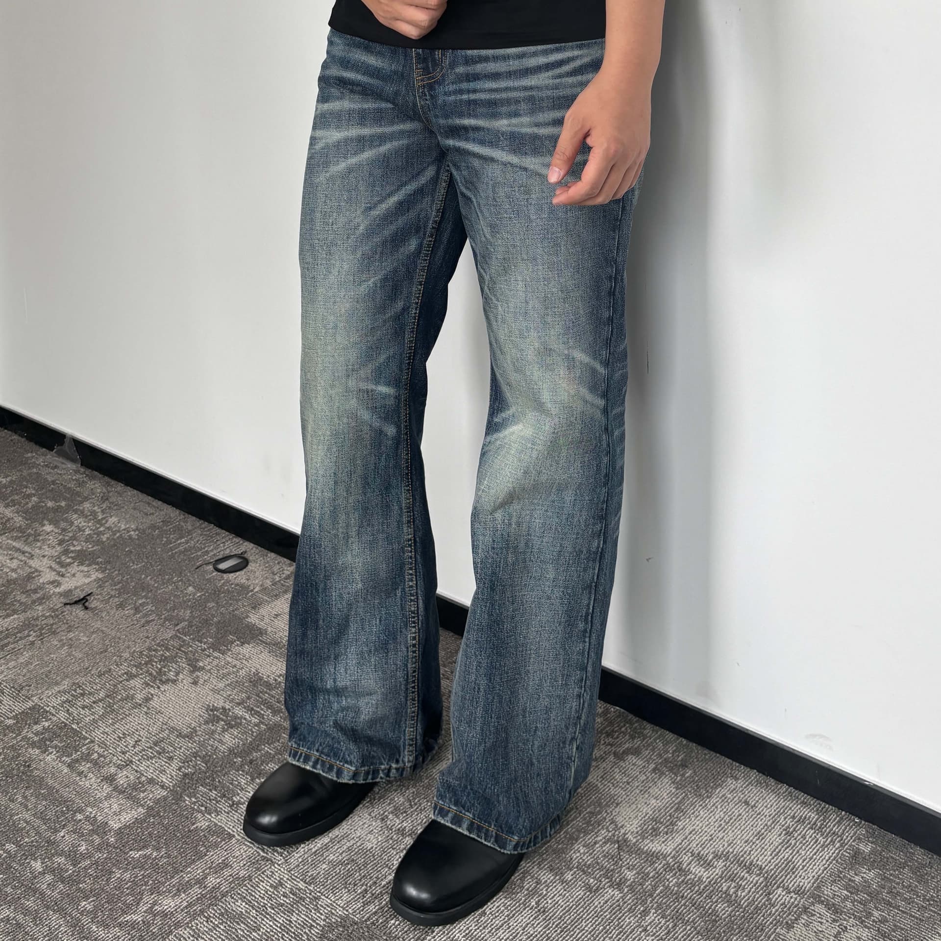 Штаны ANYWEARLAB Темно-синий Мужской Джинсы - изображение 7