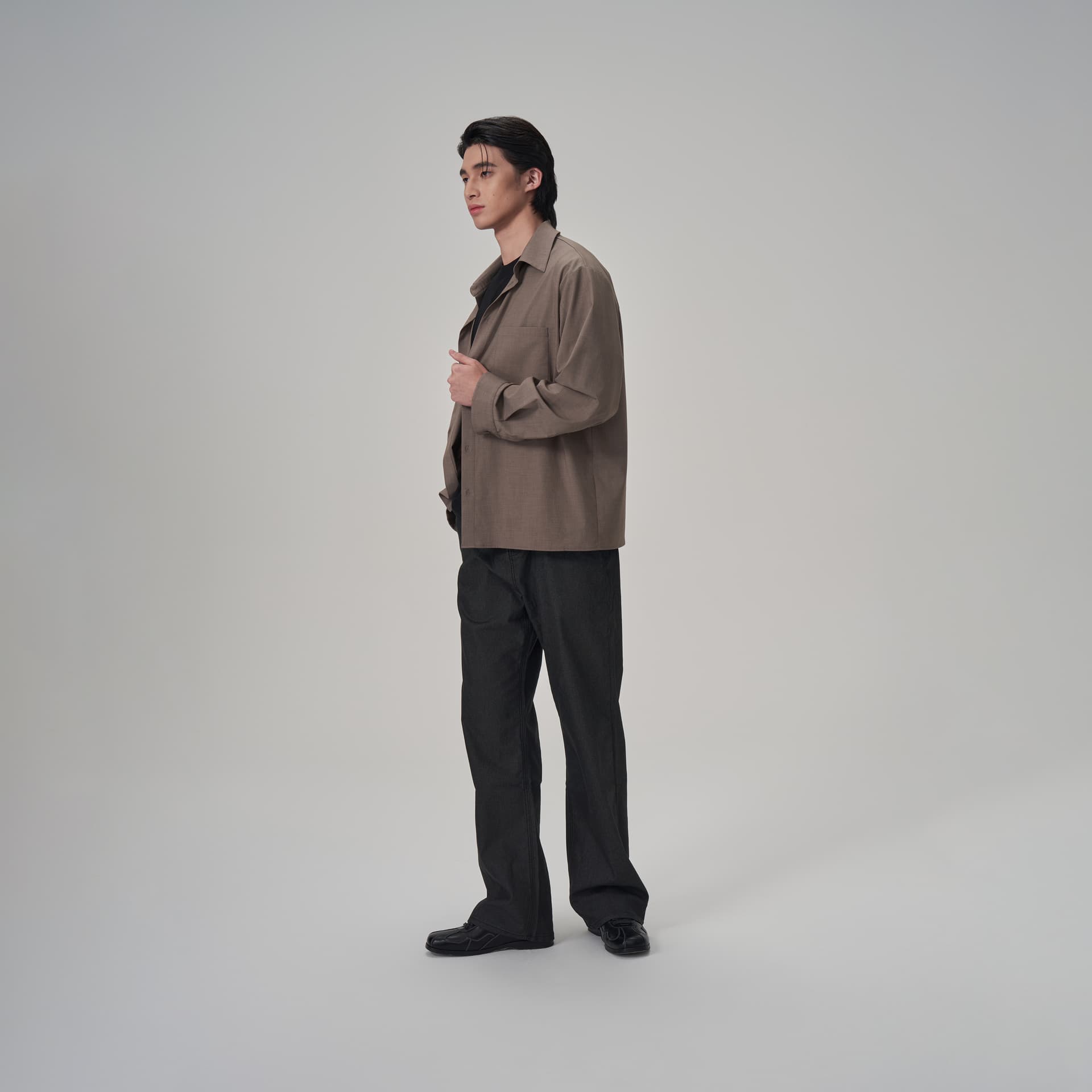 Рубашка ANYWEARLAB Кофейный Унисекс Рубашки - изображение 5