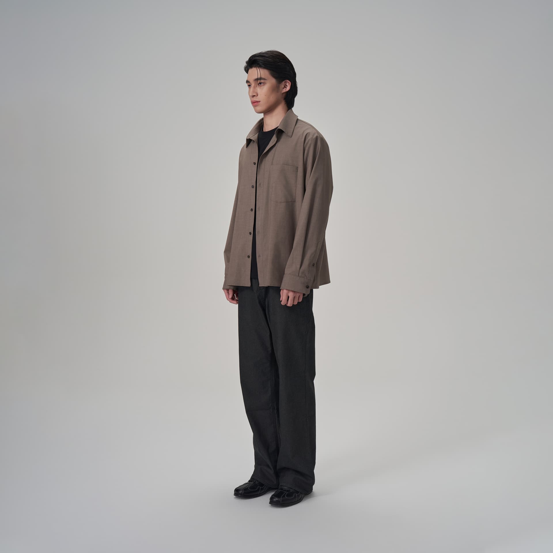 Рубашка ANYWEARLAB Кофейный Унисекс Рубашки - изображение 4