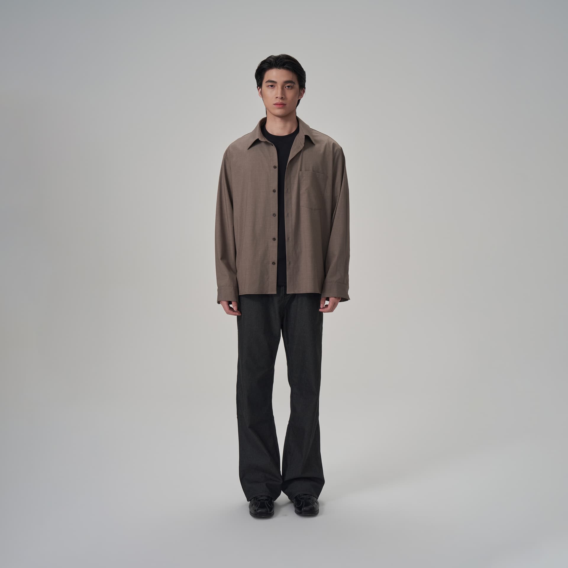 Рубашка ANYWEARLAB Кофейный Унисекс Рубашки - изображение 3