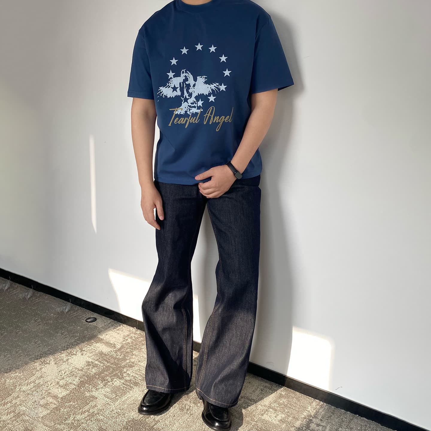 Футболка ANYWEARLAB Синий Мужской Футболки - изображение 3