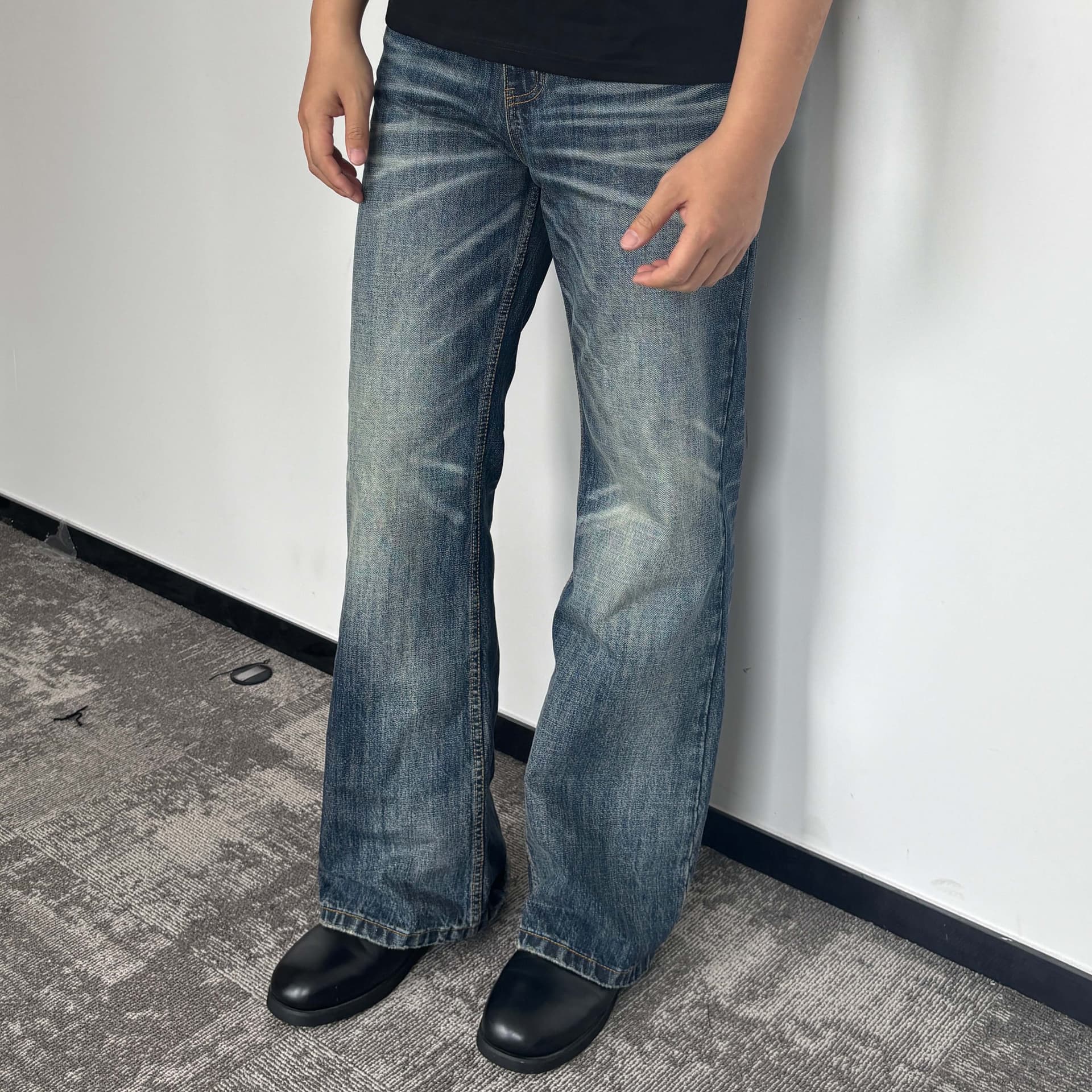 Штаны ANYWEARLAB Темно-синий Мужской Джинсы - изображение 5