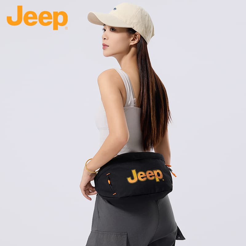 Поясная сумка Jeep Полиэстеровая ткань Поясная сумка (бандана) Стандартная Унисекс Темная ночь Черный Облачный туман Белый - изображение 3
