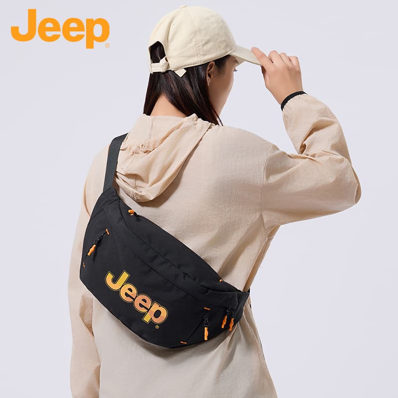 Поясная сумка Jeep Полиэстеровая ткань Поясная сумка (бандана) Стандартная Унисекс Темная ночь Черный Облачный туман Белый - изображение 4