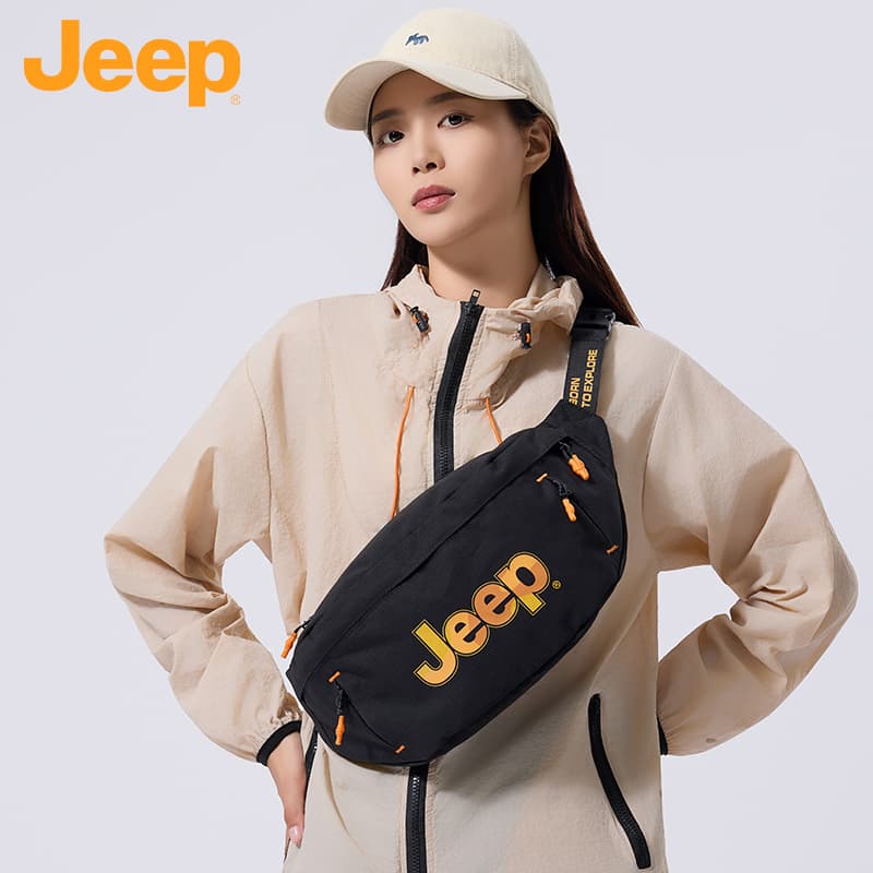 Поясная сумка Jeep Полиэстеровая ткань Поясная сумка (бандана) Стандартная Унисекс Темная ночь Черный Облачный туман Белый - изображение 5