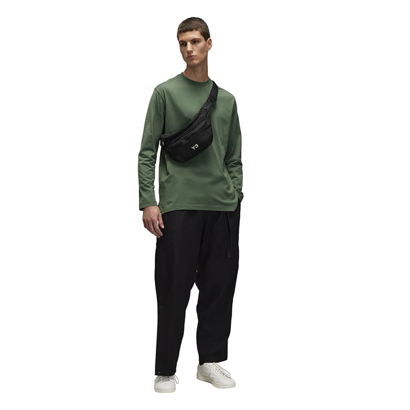 Футболка Y-3 LS TEE Унисекс Оливковый зеленый - изображение 5