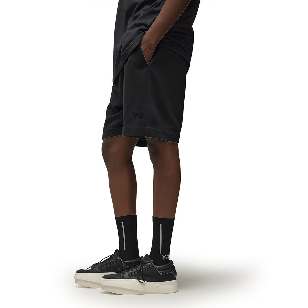 Шорты Y-3 FT SHORTS Летний Повседневные шорты Мужской Черный - изображение 3