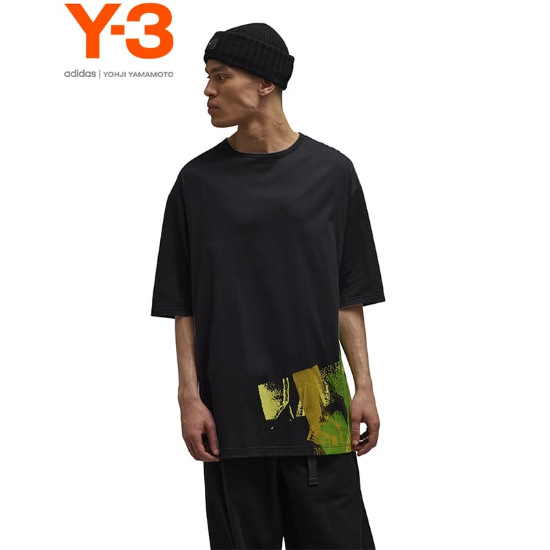 Футболка Y-3 GFY 23SS Футболка с круглым вырезом и граффити принтом унисекс - изображение 4