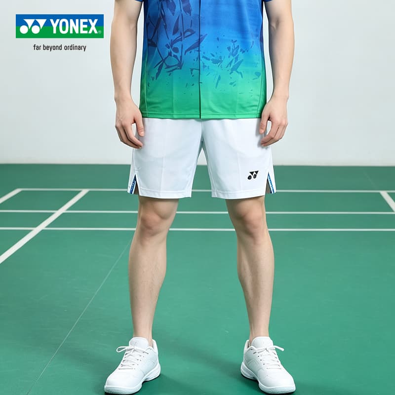 Шорты YONEX Жемчужно-бежевый Белый Мужской Повседневные шорты - изображение 3
