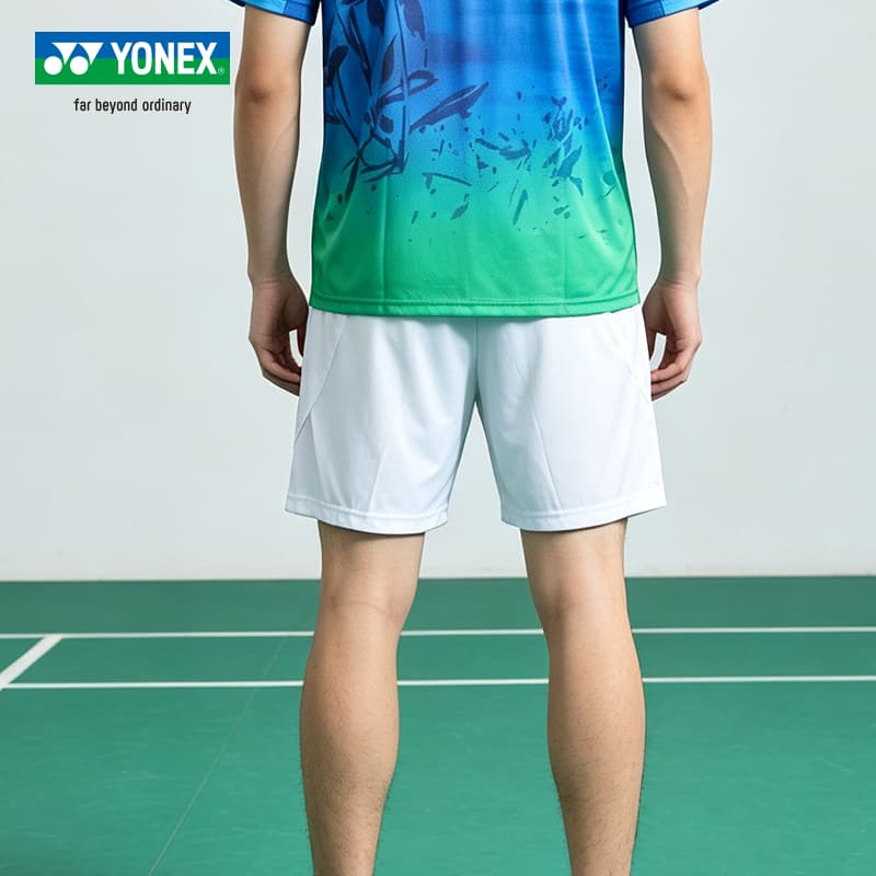 Шорты YONEX Жемчужно-бежевый Белый Мужской Повседневные шорты - изображение 4