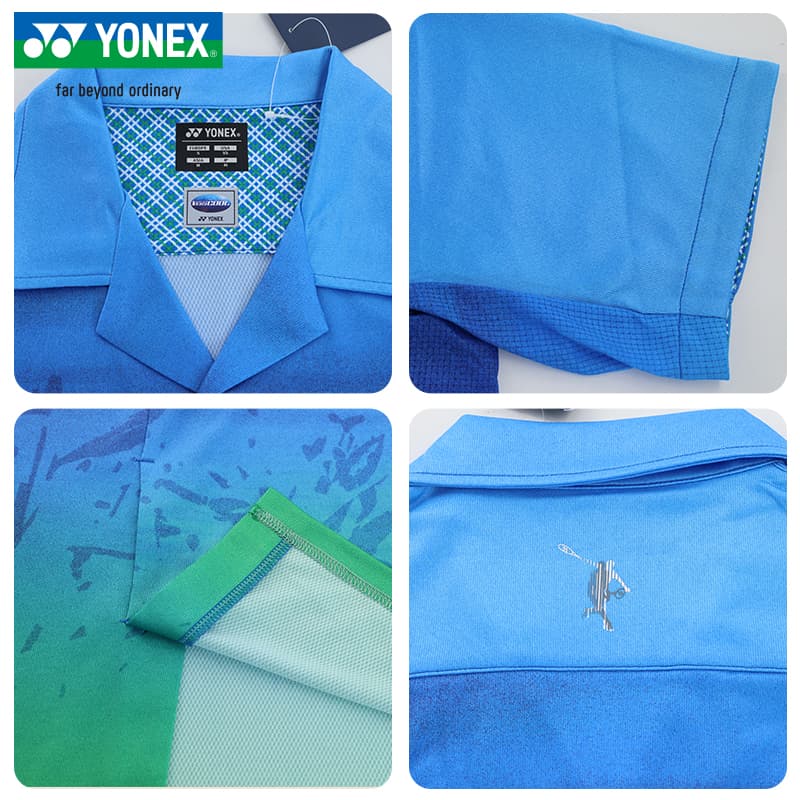 Футболка YONEX Sky Blue Мужская T-рубашка - изображение 5