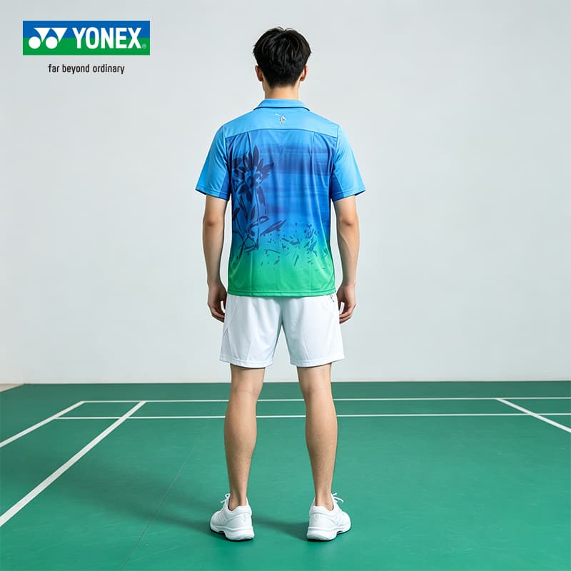 Футболка YONEX Sky Blue Мужская T-рубашка - изображение 4