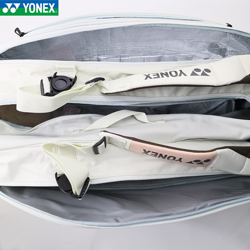 Спортивная сумка YONEX Ткань + Искусственная кожа Спортивная сумка Унисекс Пляж Бежево-желтая - изображение 5