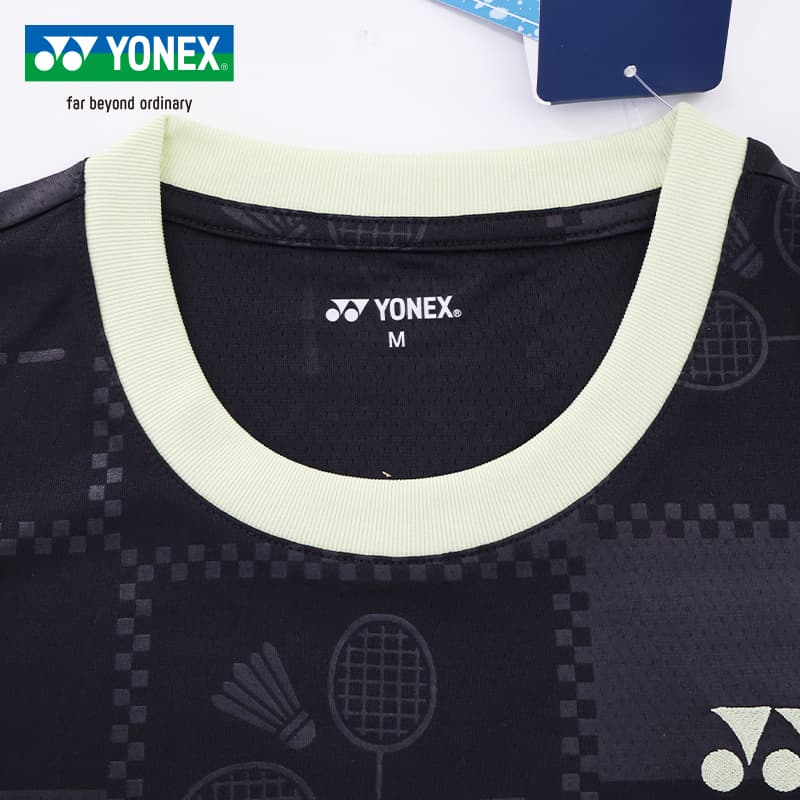 Футболка YONEX 007 Черная мужская футболка - изображение 3
