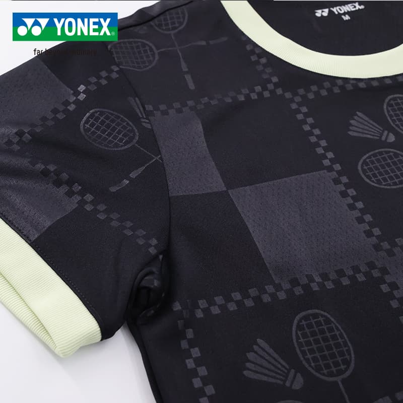 Футболка YONEX 007 Черная мужская футболка - изображение 5