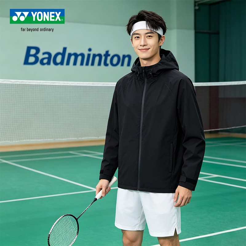 Куртка YONEX Повседневный отдых Комплексные тренировки Бег Коммутирование Карман Принт - изображение 2