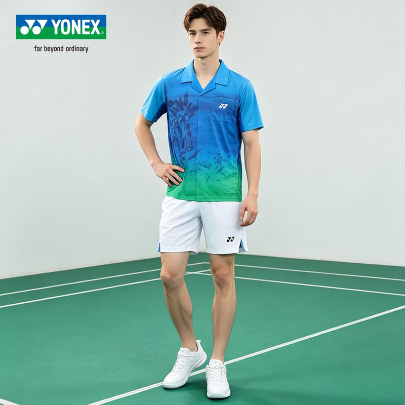 Футболка YONEX Sky Blue Мужская T-рубашка - изображение 3