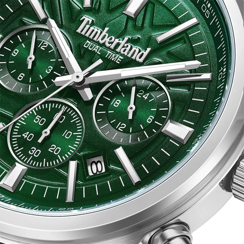 Механические часы Timberland Bernardston Часы с кварцевым механизмом кожаный ремешок синий циферблат мужские часы - изображение 4