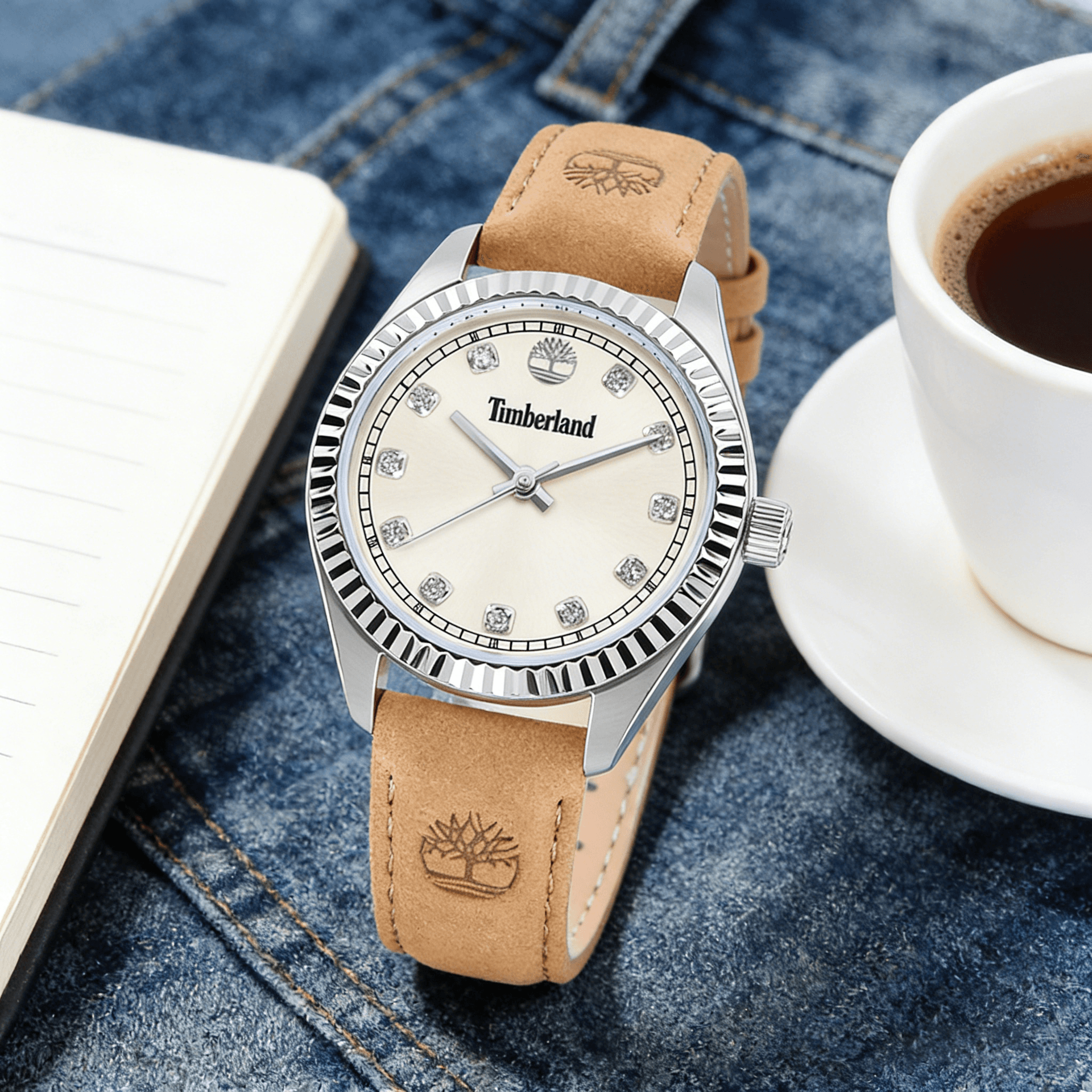 Механические часы Timberland Carrigan Обхват запястья Часы Кварцевый механизм Кожаный ремешок Многоцветный Циферблат часов Женские часы - изображение 3