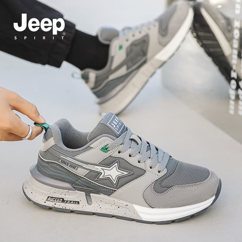 Кроссовки JEEP SPIRIT Leisure Collection Амортизация Устойчивость к истиранию Легкий Низкий Верх Повседневная обувь Мужская - изображение 9
