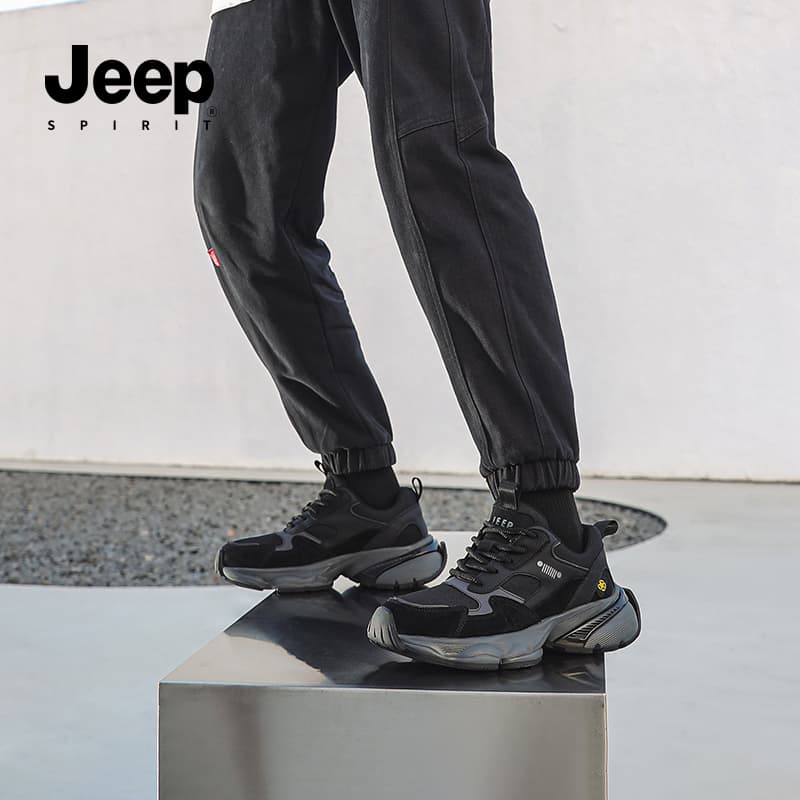 Кроссовки JEEP SPIRIT Black Myth Амортизация Устойчивость к износу Легкий Противоскользящий Низкий Топ Массивные кроссовки Мужские - изображение 13