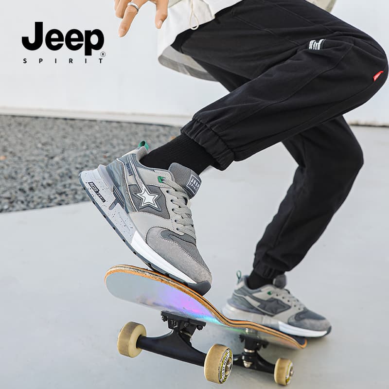 Кроссовки JEEP SPIRIT Leisure Collection Амортизация Устойчивость к истиранию Легкий Низкий Верх Повседневная обувь Мужская - изображение 12